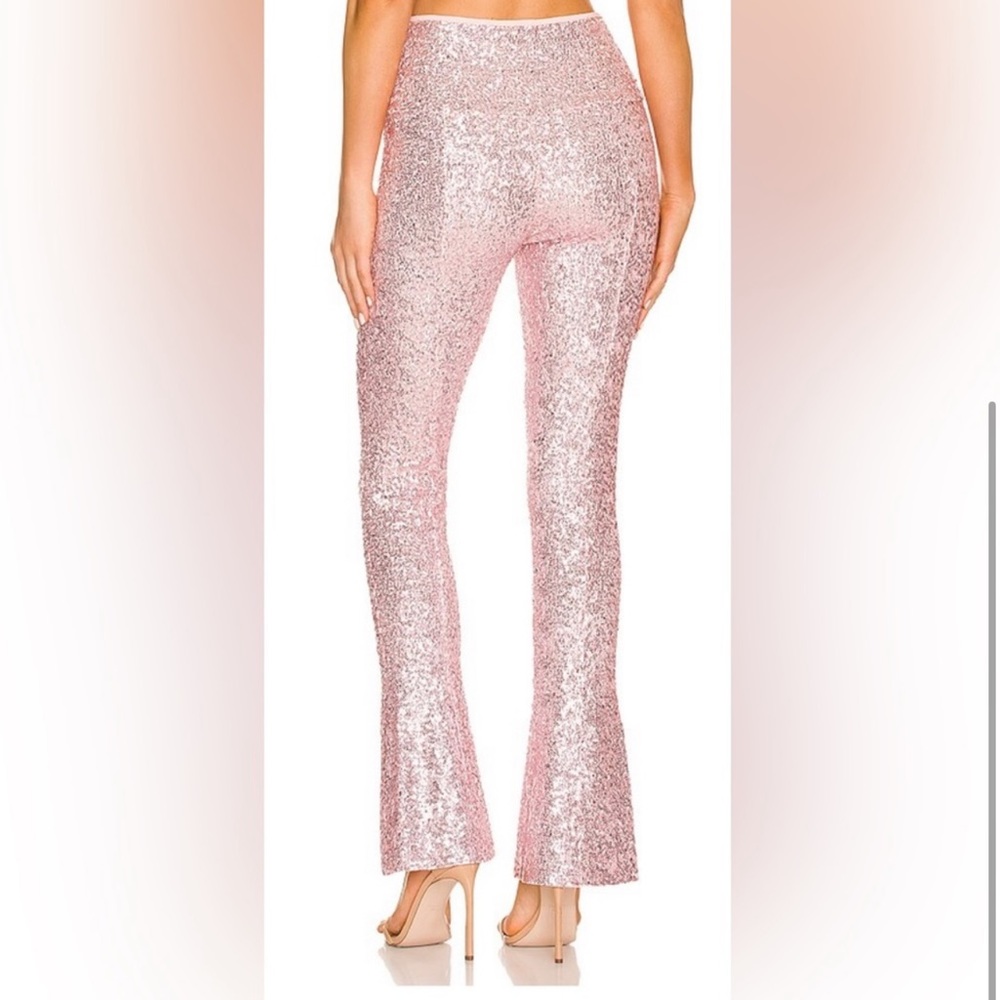 💗Norma Kamali Metallic Rose Sequin Legging Pant (bootcut)💗